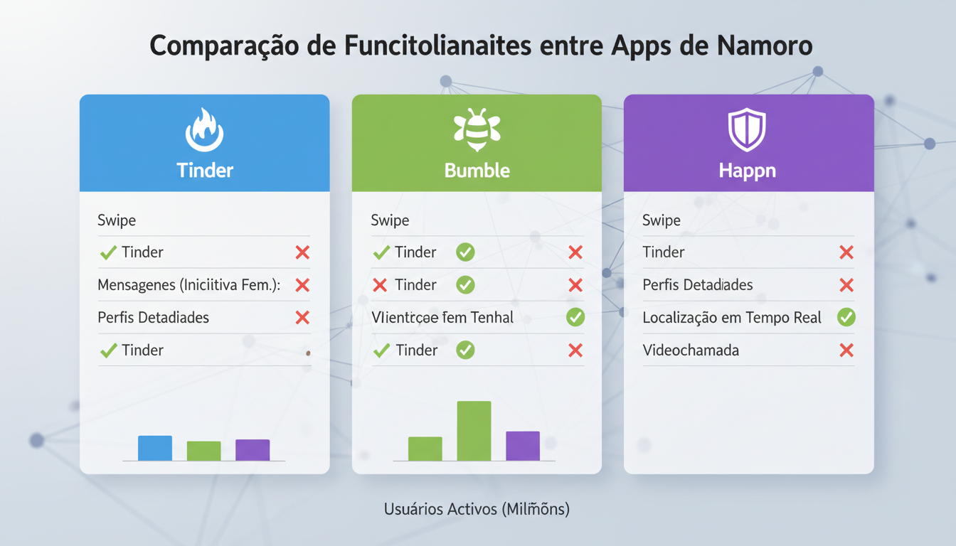 Comparação de Funcionalidades entre Apps de Namoro